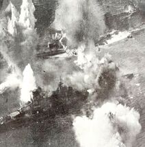 Carrier Planes Blast Battleship Haruna 1945 WW2 Photo Print Military DWHH10 - $19.99