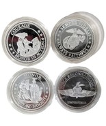 United States Marines Corps American Mint Silver Plate Coin NO COA Coura... - £118.01 GBP