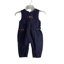 McKids 24M Infant Girls Navy Corduroy Romper Embroidered Floral Design P... - £7.31 GBP