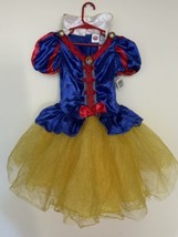 Disney Snow White Dress Up Costume Dress Girls 4-6x Fantasy Play Glitter Skirt - £23.64 GBP