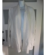 Pure J.Jill Ivory Open Linen Langenlook Cardigan Jacket W/Pockets Size X... - €60,37 EUR