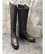 Sam Edelman Tall Riding Boots Women 7M Penny Shoes Brown Leather Equestrian - $48.41 CAD