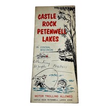 Vintage Castle Rock Petenwell Lakes Brochure  Travel Vacation Map Central WI - £9.64 GBP