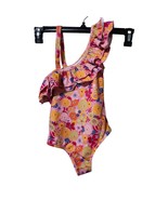 Bermies Girl&#39;s One-Piece Swimsuit Tahiti sz 7 Ruffle 1-Shoulder - $26.11