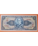 Republica Dos Estados Unidos Do Brasil Vinte Cruzeiros Valor Legal, UNC ... - $183.36 MXN