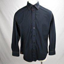 Pronto Uomo Button Up Dress Shirt Mens XL Blue Casual Long Sleeve Apparel - £15.43 GBP