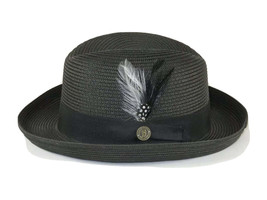 Men Bruno Capelo Summer Spring Soft Straw Style Hat Godfather GF200 Black - £43.24 GBP
