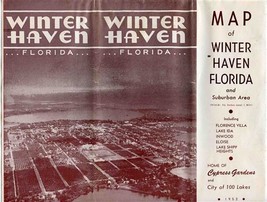 Winter Haven Florida and Suburbs Brochure with Map 1952 - $47.52