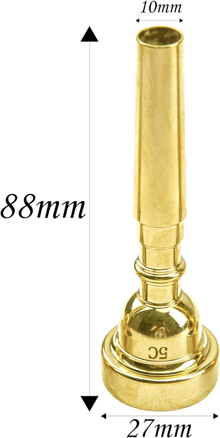 2pack Trumpet Mouthpiece Gift Professional 3C/7C Golden Plated Shape