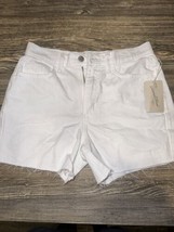 Women&#39;s Mid-Rise Boyfriend Jean Shorts - Universal Thread White Size 0. ... - $10.88
