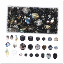 Assorted Crystal Beads Kit - Half Pound of Shaped Glass Beads for DIY Jewelry Ma - £25.22 GBP