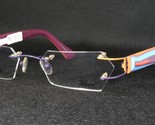 Vintage Locco Indigo A C.2 Purple /Orange /Blue UNIQUE RARE EYEGLASSES 5... - $118.80