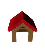Hape Wooden Dog House Dollhouse 1:12 Scale Fido Pet Accessory Furniture Red - $12.59 CAD