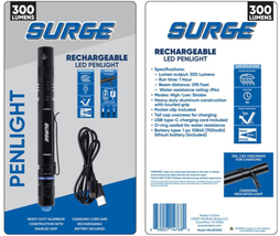 Surge  300 Lumen Rechargeable Penlight, HHL3015AS - £24.47 GBP