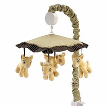 Baby Musical Mobile Crib Nursery Decor Bed Lion King Simba Ivory Brown Sage Tan - £61.34 GBP