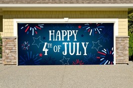 My Door Decor 285905PATR-008 7 x 16 ft. Fireworks Happy 4th of July Patriotic Do - £183.10 GBP
