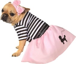 Fifties Girl 50&#39;s Sock Hop Poodle Skirt Party Halloween Pet Dog Cat Costume - $19.99