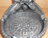 Screaming Gargoyle War Shield Fantasy Medieval Black Resin Ashtray Trink... - £17.69 GBP
