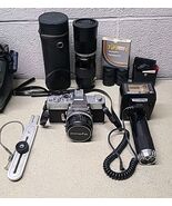 Minolta SRT101 Camera - 58,55 & 90mm-210mm - 3 Lenses, Flash, Case, Etc - $199.89