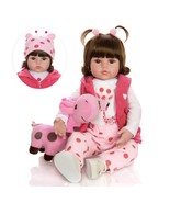 Reborn Baby Doll Toy Cloth Body Stuffed Realistic Baby Doll With Giraffe... - £106.54 GBP