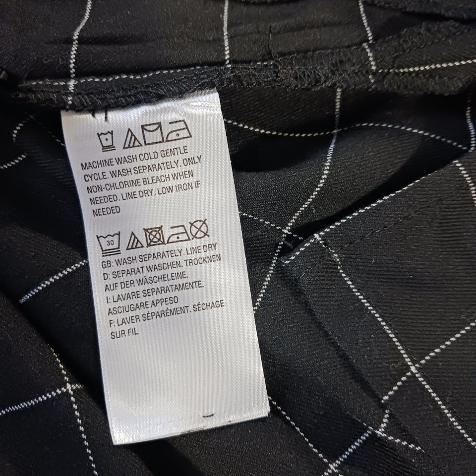 Linea Louis Dell'Olio Women's 26W Black Check Embroidery 3/4 Sleeve Blouse Shirt Item image 5