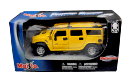 Maisto Hummer H2 Motorized Power Racer Die Cast Metal Yellow Vintage NEW - £10.38 GBP