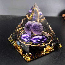 Orgone Amethyst stone Crystal Certified EMF Protection Pyramid &amp; Quartz Energy - £10.97 GBP