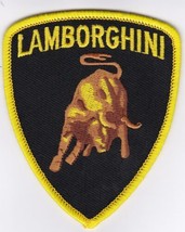 LAMBORGHINI SEW/IRON ON PATCH EMBROIDERED BADGE SHIELD EMBLEM ITALY V12 ... - £7.07 GBP