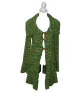 Prana Cardigan Duster Long Sweater Womens Green Knit Flare Sleeve Pocket... - £30.51 GBP