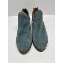 Frye Blue Suede Carson Shootie Ankle Bootie Almond Toe Back Zip Women&#39;s ... - $1,025.32 MXN