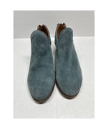 Frye Blue Suede Carson Shootie Ankle Bootie Almond Toe Back Zip Women&#39;s ... - $1,025.32 MXN