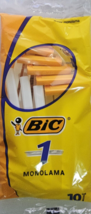 Bic 1 Monolama Disposable Razors Pack of 10 Colors White and Orange - $6.92