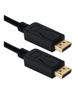 Qvs DP8-06 6FT DISPLAYPORT 1.4 ULTRA HD 8K BLACK CABLE WITH LATCHES - $50.36 CAD