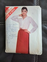 Vtg McCalls Stitch &#39;n Save pattern 8210 Misses Blouse Wrap-Skirt Sizes 14-18 Cut - £5.93 GBP