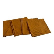 DII 100% Cotton Brown Set Of 4 Dinner Cloth Napkins 18&quot; Large Lot Autumn Fall - £22.40 GBP