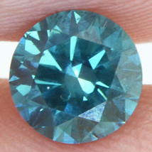 Round Diamond Fancy Blue Color VS2 Loose Certified Natural Enhanced 0.94 Carat - £999.19 GBP