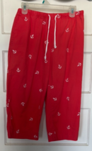 Mountain Lake Casuals Red Capri Pants with White Embroidered Anchors Siz... - $20.10