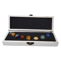 Solar 9 Planets Crystal Gemstone Sphere Collection Set - $18.74