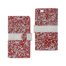[Pack Of 2] Reiko Iphone 6 Plus Diamond Rhinestone Wallet Case In Red - £19.39 GBP