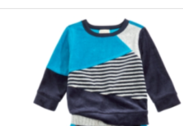 First Impressions Boys Velour Colorblocked Sweatshirt, 18Mo - £6.99 GBP