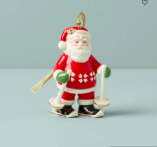 Lenox 2022 Santa Figurine Ornament Annual On Skis Wooly Warm Christmas Gift NEW - $28.00