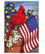 Americana Cardinal Glory Suede Patriotic Garden Flag-2 Sided Message,12.... - $28.70 CAD