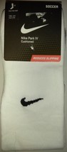  Nike Men&#39;s Park IV White Black Logo Soccer Socks Sz Small - £10.97 GBP