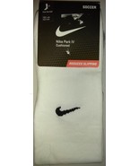  Nike Men&#39;s Park IV White Black Logo Soccer Socks Sz Small - £11.18 GBP