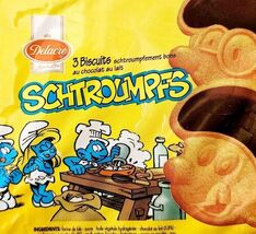 1996 Smurfs Belgium Delacre Schtroumpfs Cookies Wrapper Empty Brussels E88H - €25,92 EUR