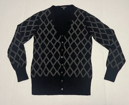 Y2K M - Brooks Brothers Cardigan Sweater Argyle Classic Boyfriend Preppy 90s - $44.99