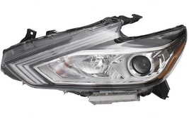 Headlight For 2016-18 Nissan Altima Driver Side Black Chrome Housing Clear Lens - $193.79
