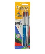 BIC 4-Color Shine Ball Pen, Medium Point 1.0 mm, Metallic Barrel Assorte... - $10.83 CAD