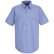 Red Kap® Men&#39;s Short Sleeve Industrial Work Shirt Blue - Size 3XL - £15.92 GBP