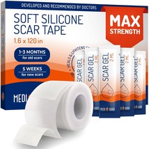 1.6″ x 120&quot; Silicone Strips Scar Healing Premium Silicone Sheets Advanced Strips - £9.95 GBP